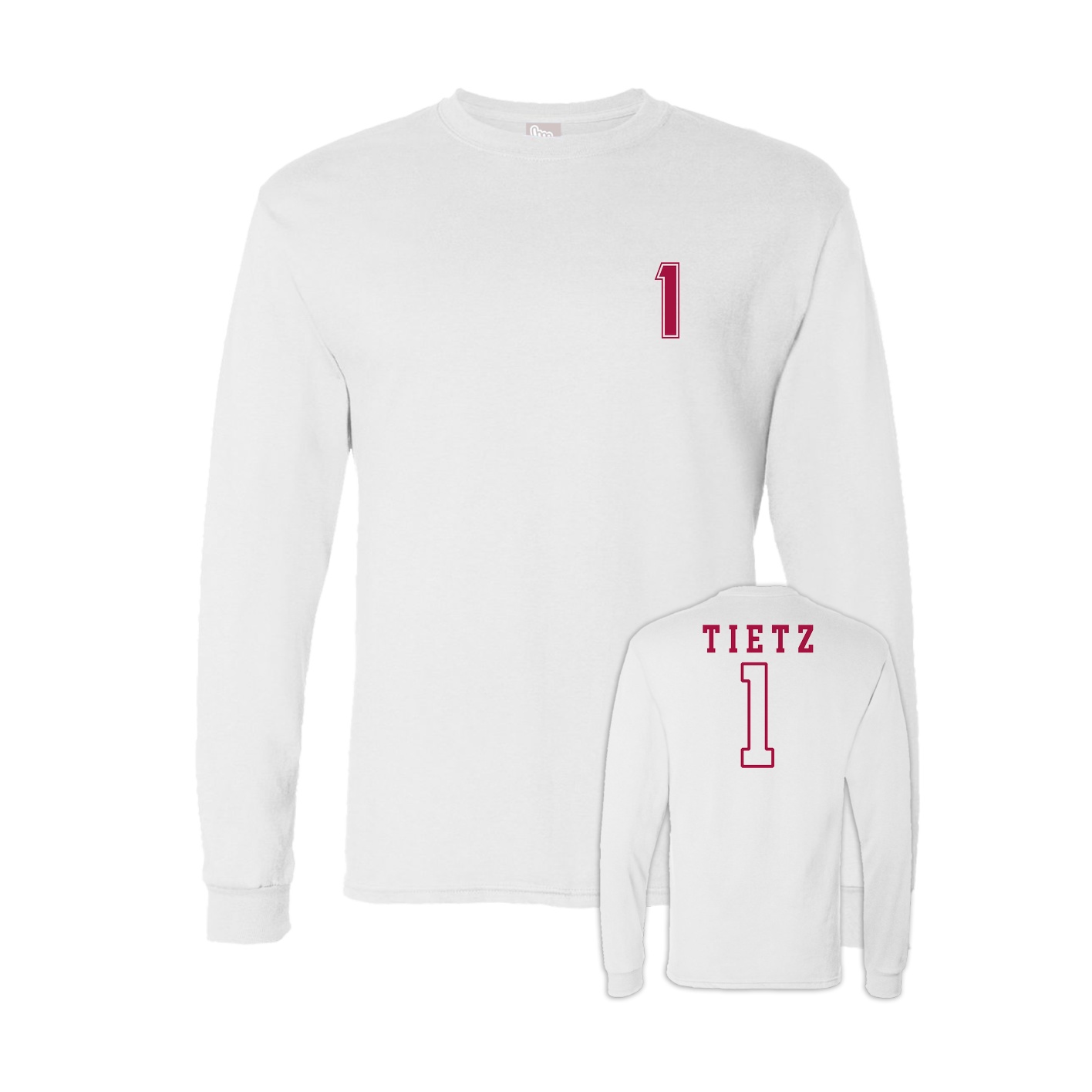 Long Sleeve Tee — Chest Back in White