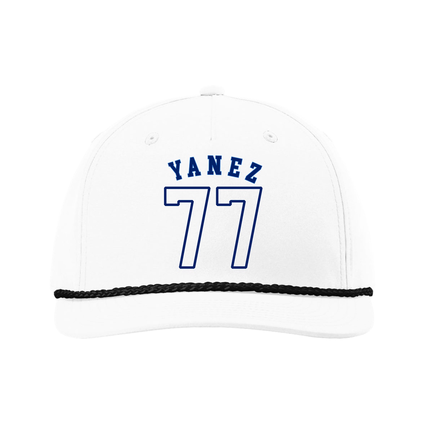 Five-Panel Classic Rope Cap — Shirsey Arch in White
