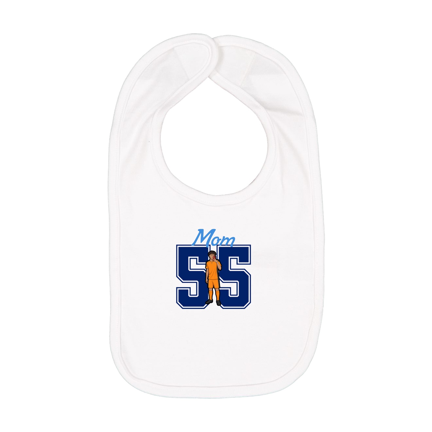 Infant Bib — Mothers Day Shirsey in White