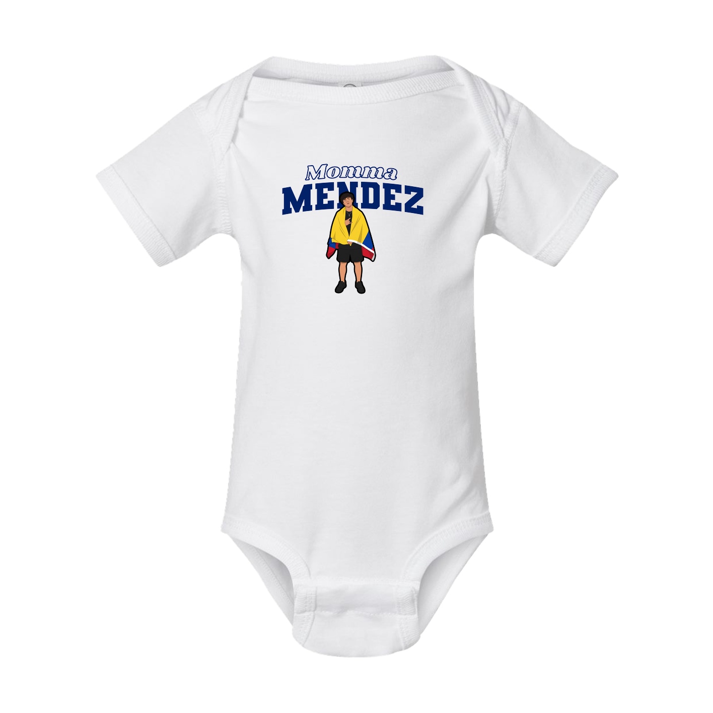 Baby Onesie — Mothers Day Block in White