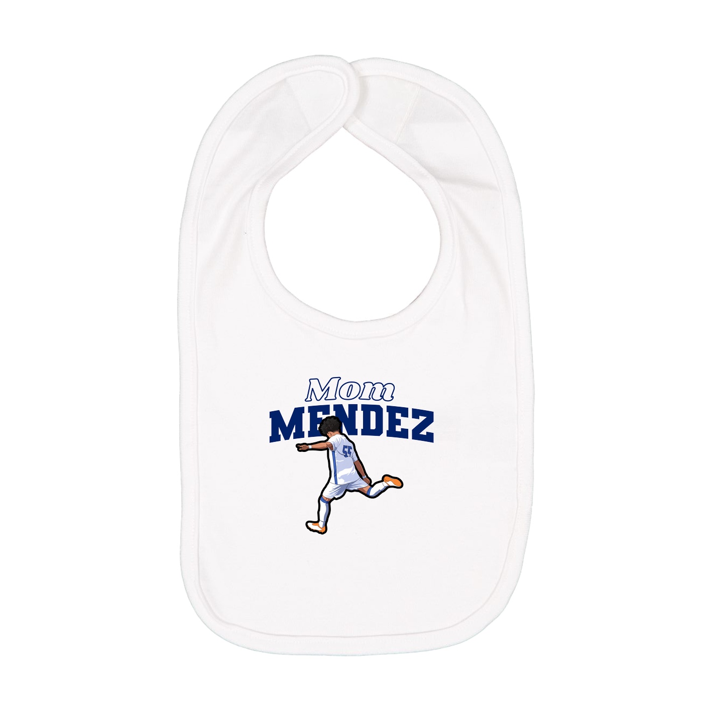 Infant Bib — Mothers Day Block in White