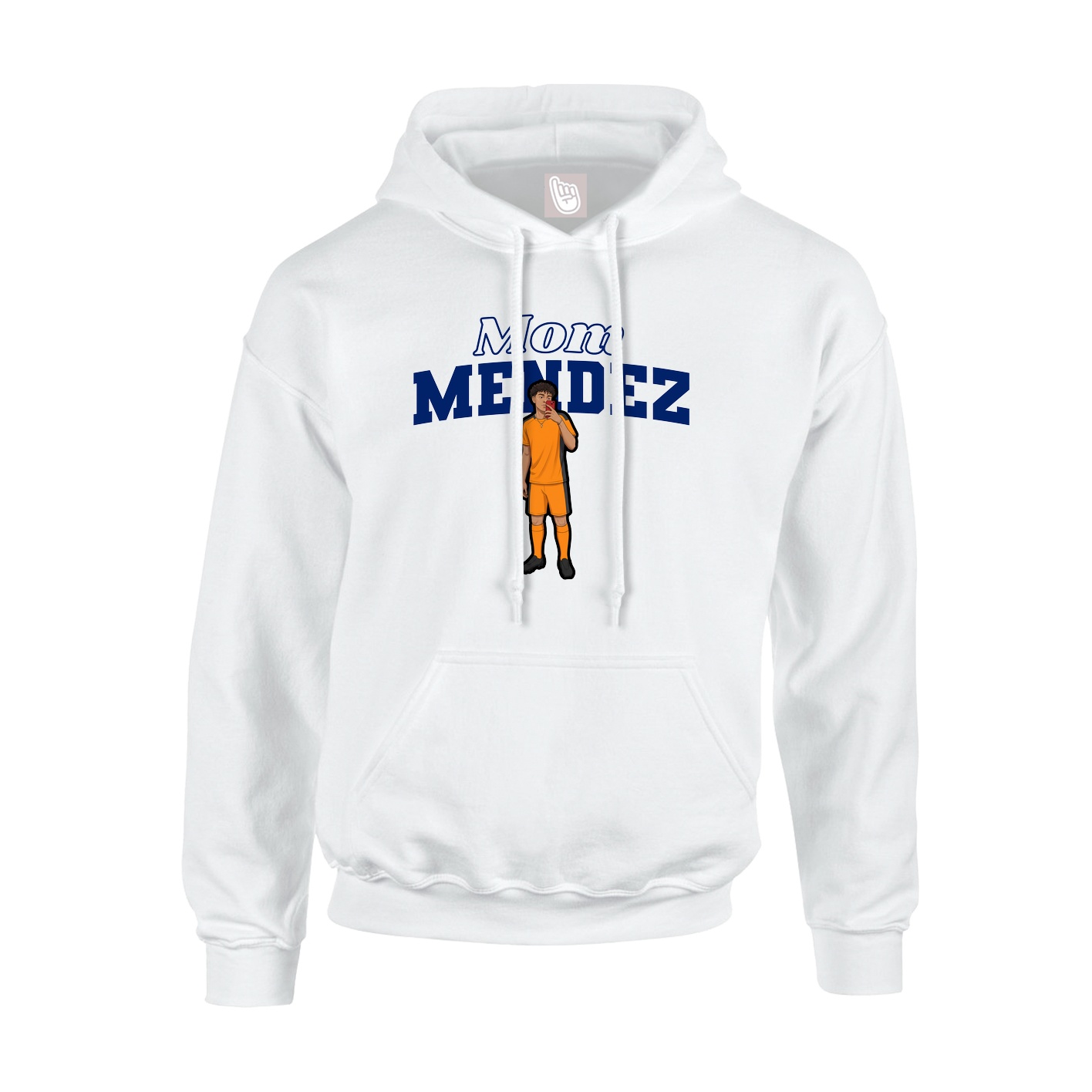 Youth Hoodie — Mothers Day Block in White