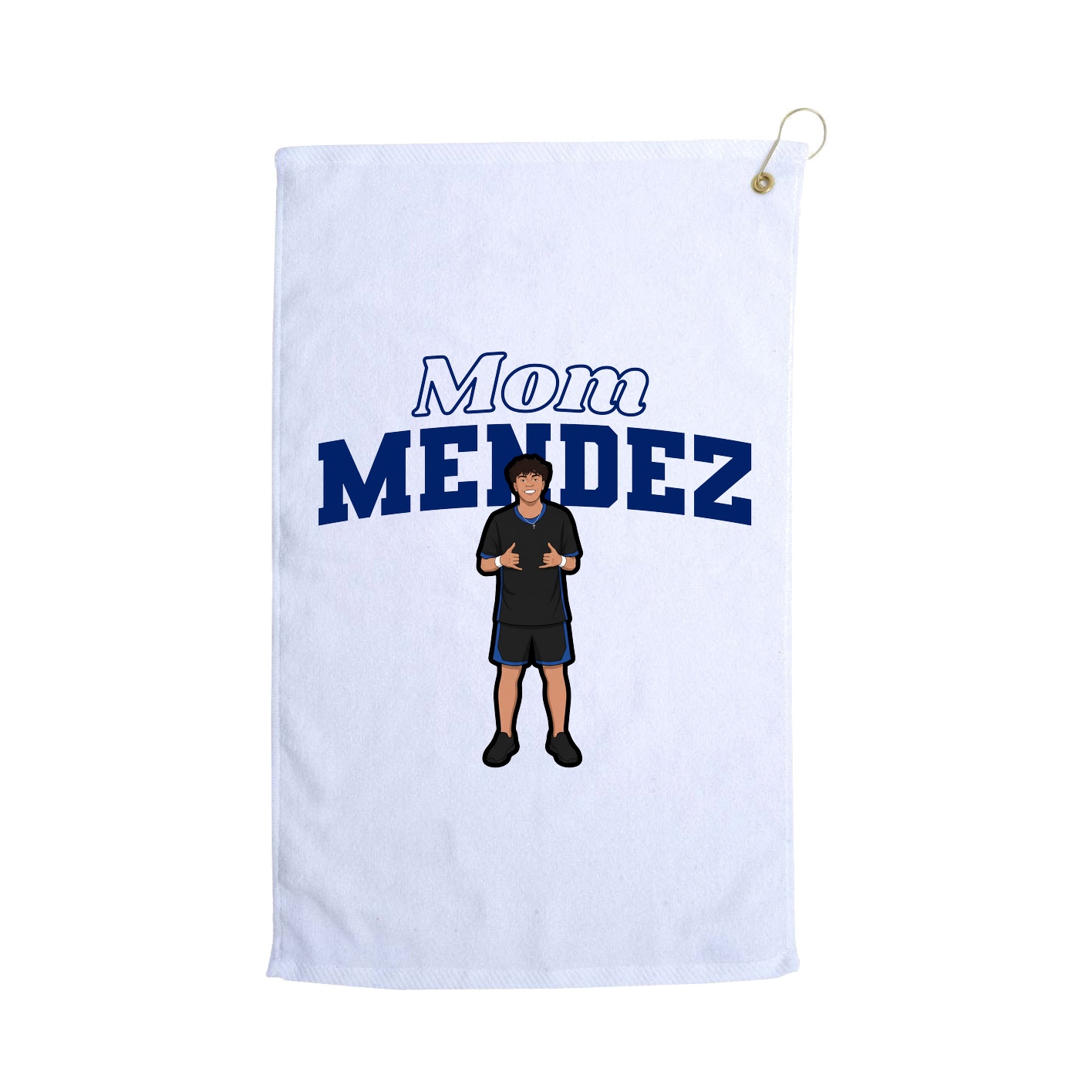 Golf Towel — Mothers Day Block in White