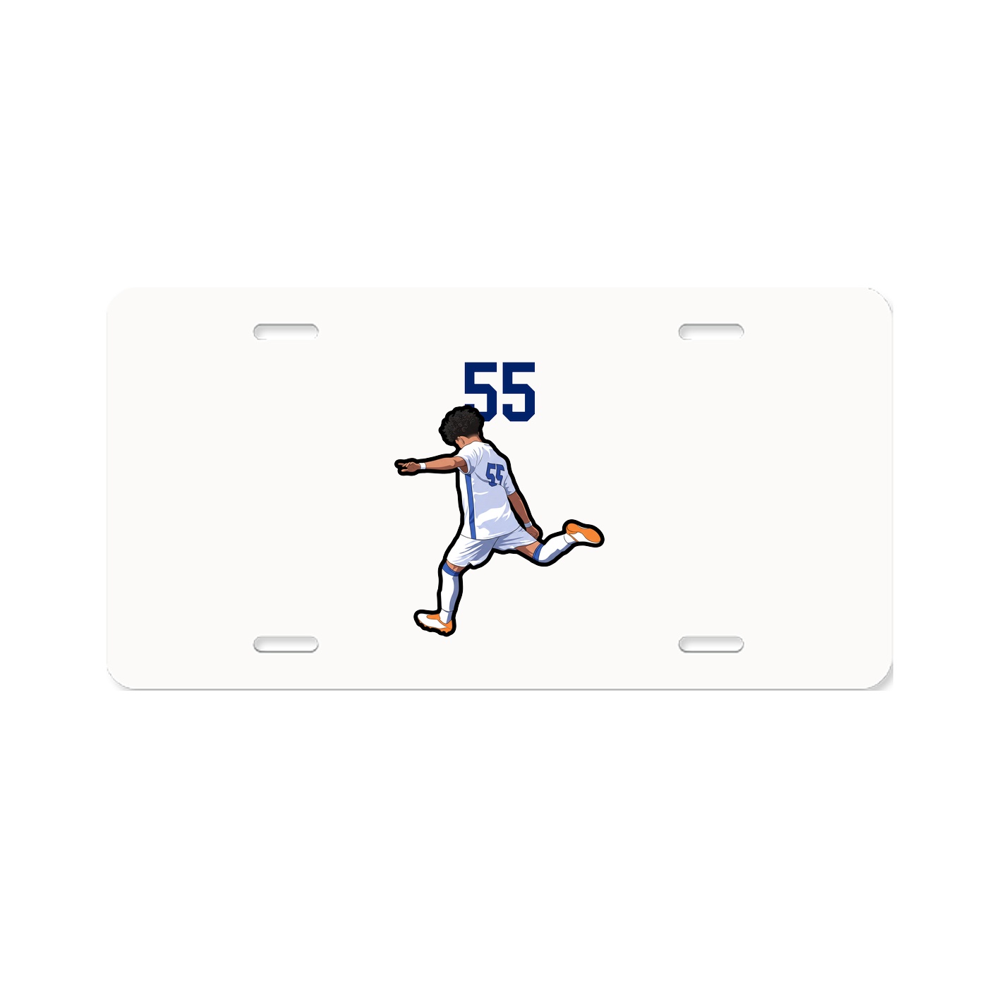 License Plate — Number Top in Classic