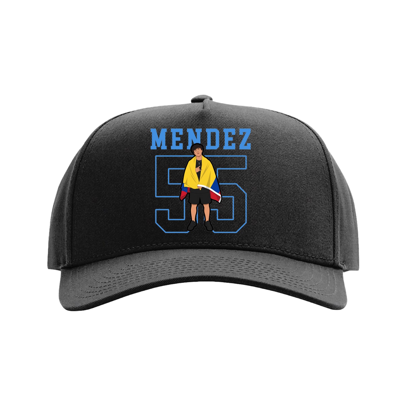Full Fabric Five-Panel Champ Cap — Shirsey in Black