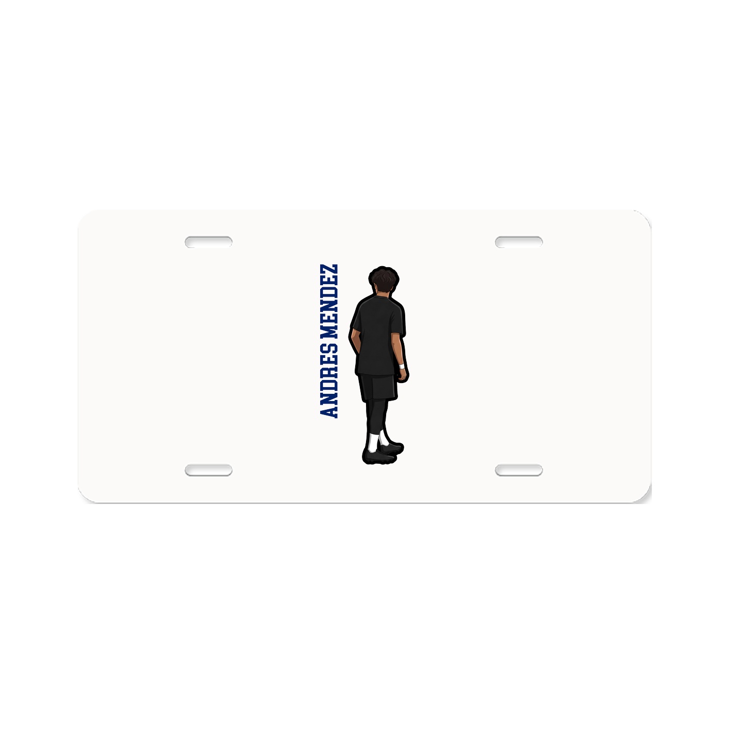 License Plate — Name Vertical in Classic