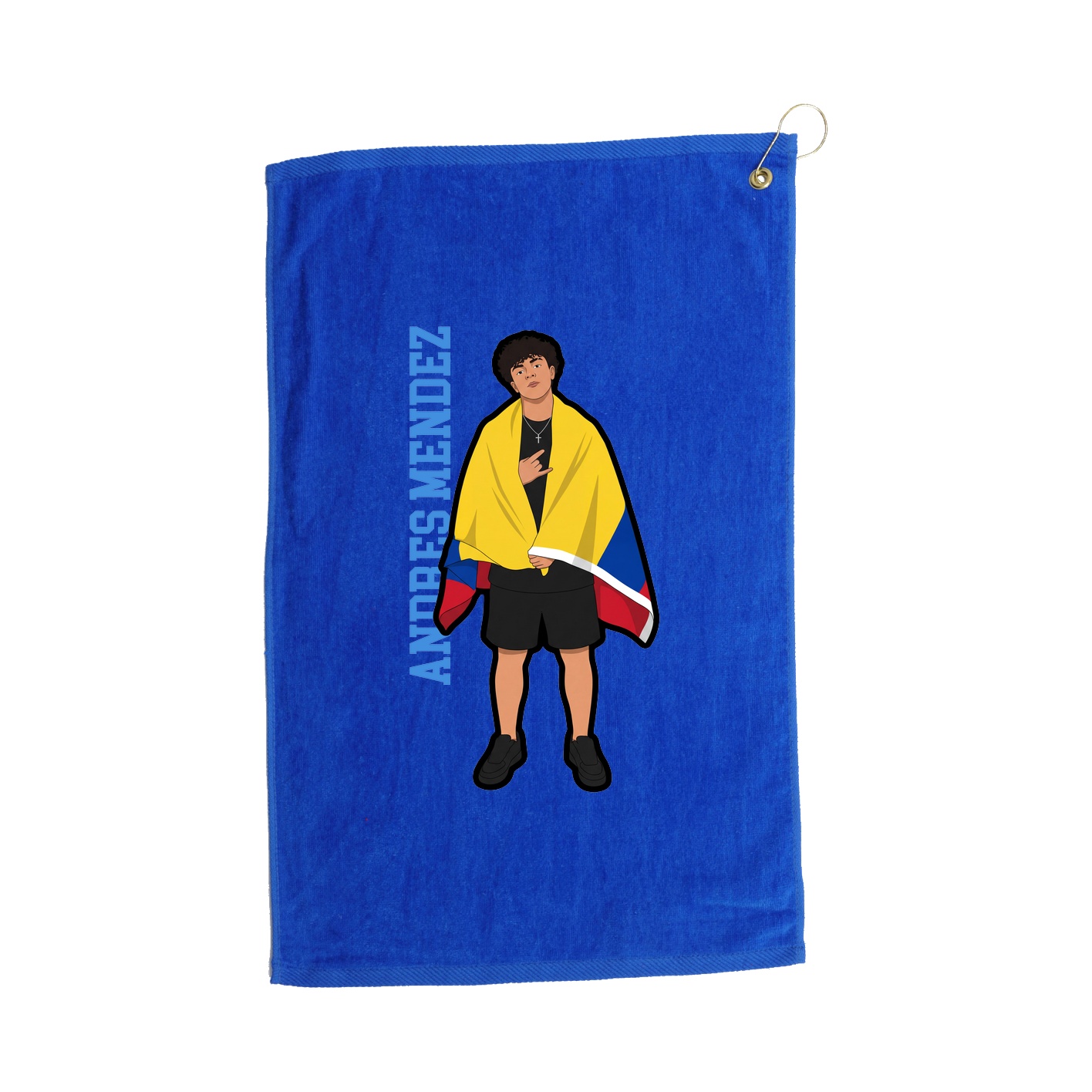 Golf Towel — Name Vertical in Royal