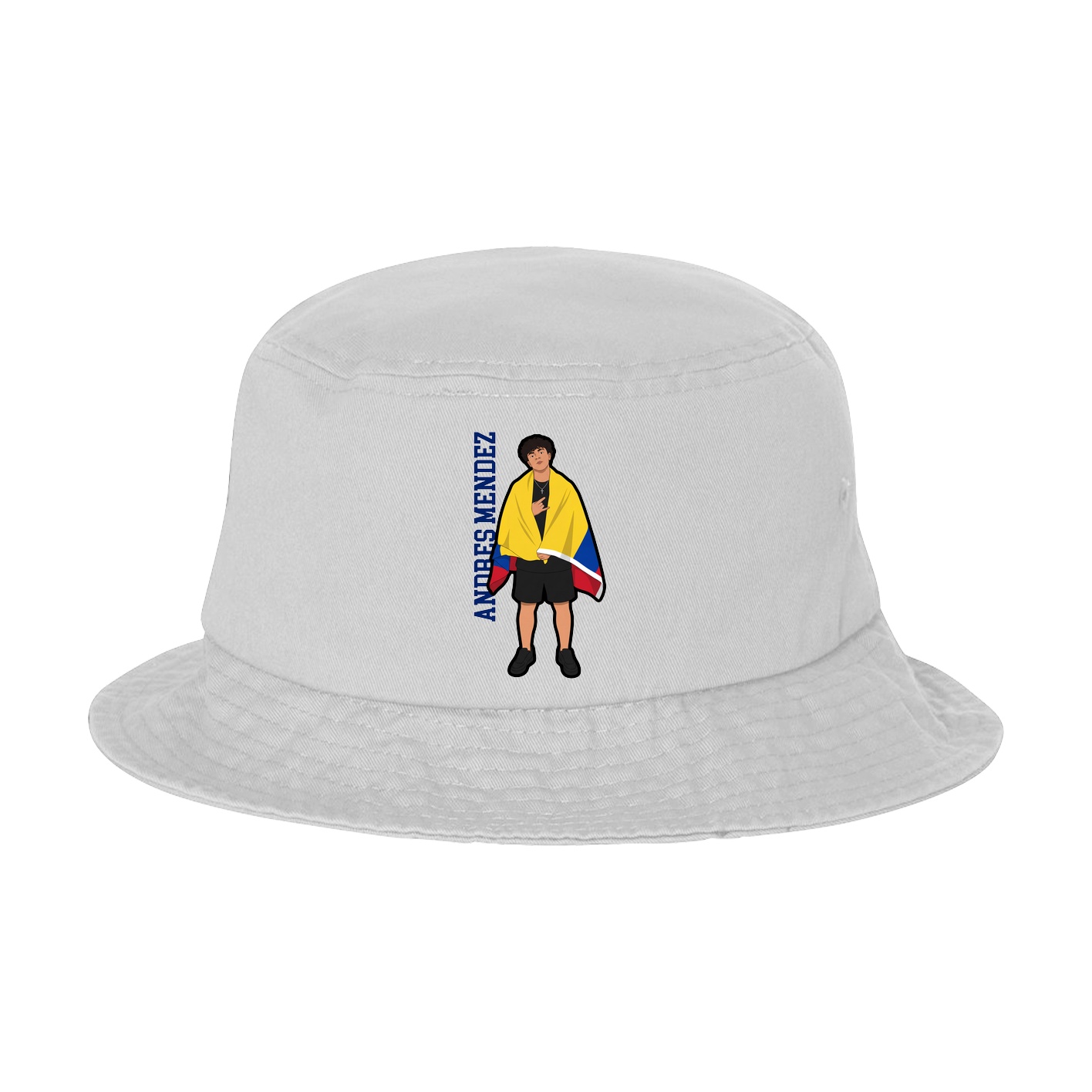 Bucket Cap — Name Vertical in White