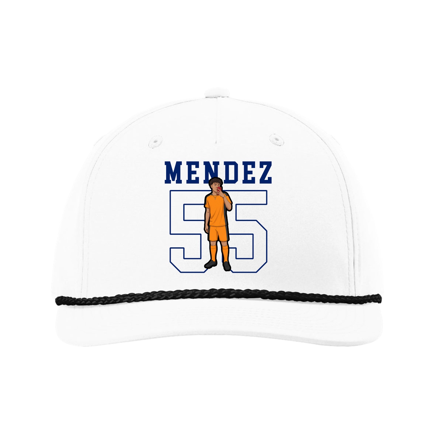 Five-Panel Classic Rope Cap — Shirsey in White