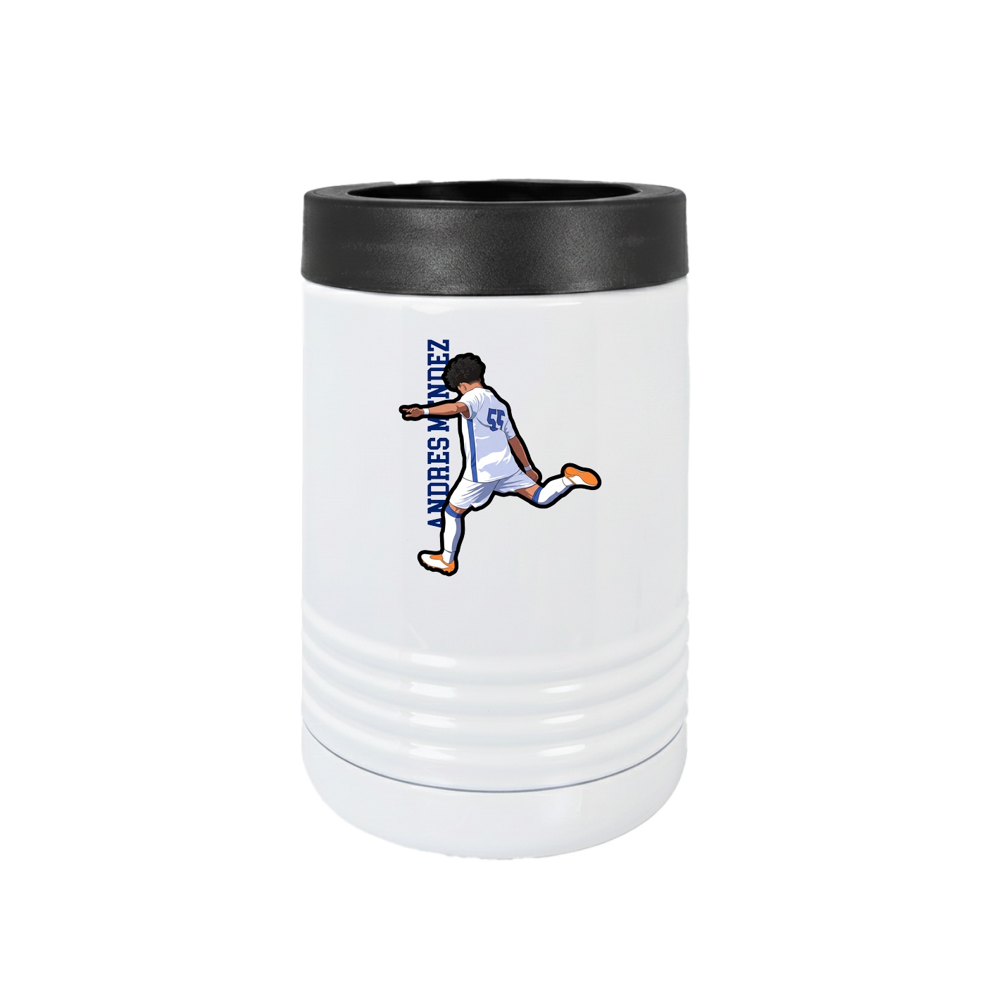 Beverage Holder — Name Vertical in White