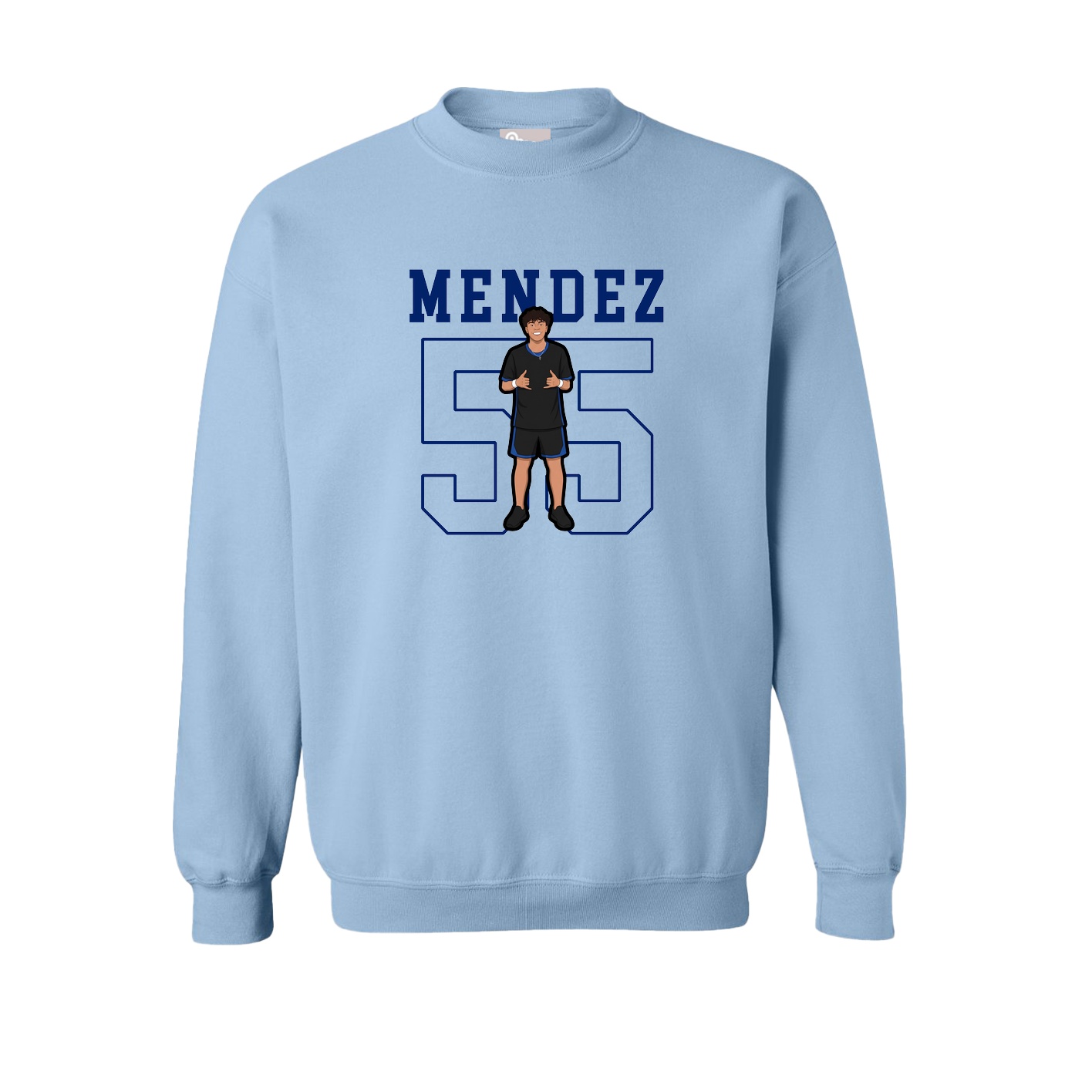 Fleece Crew — Shirsey in Light Blue