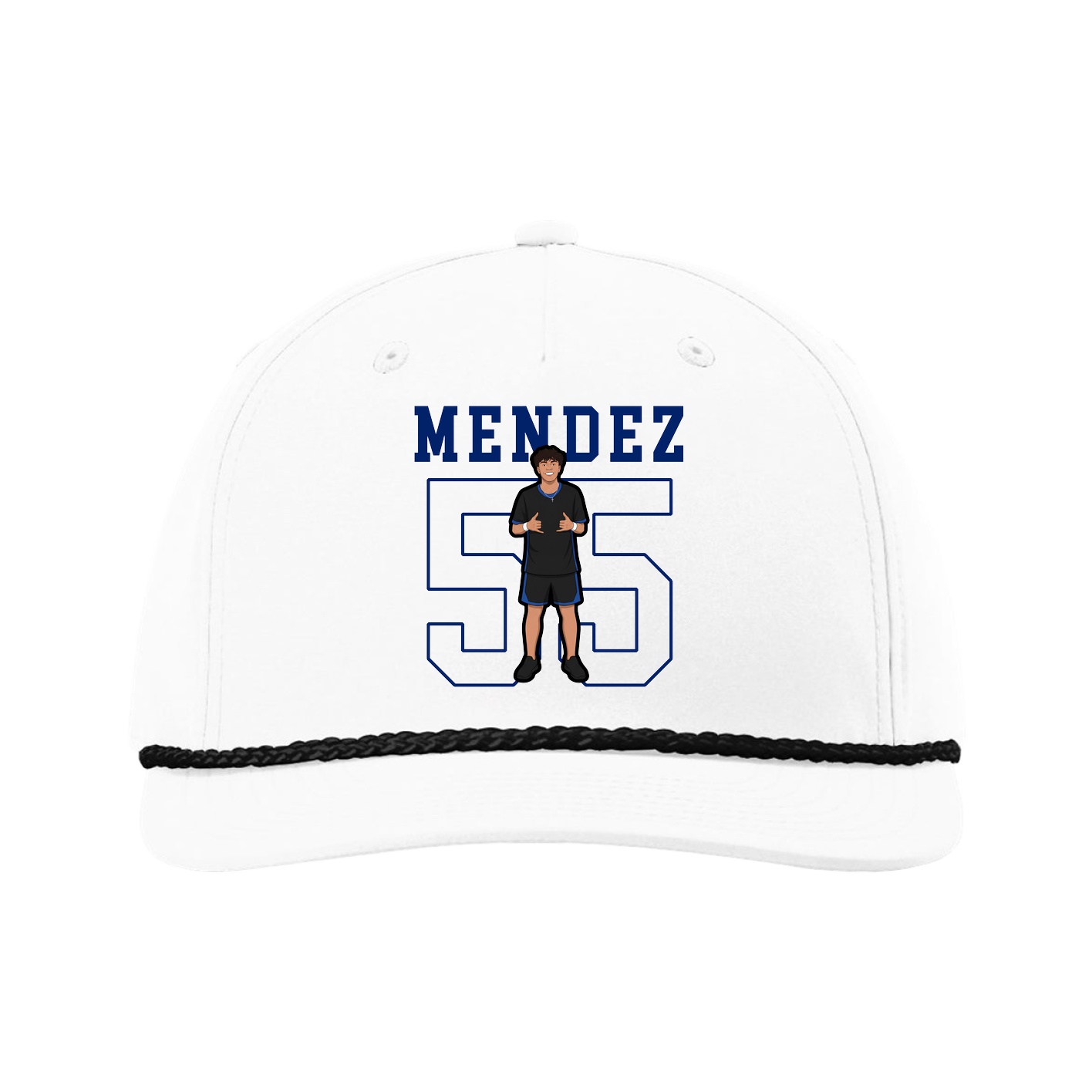 Five-Panel Classic Rope Cap — Shirsey in White