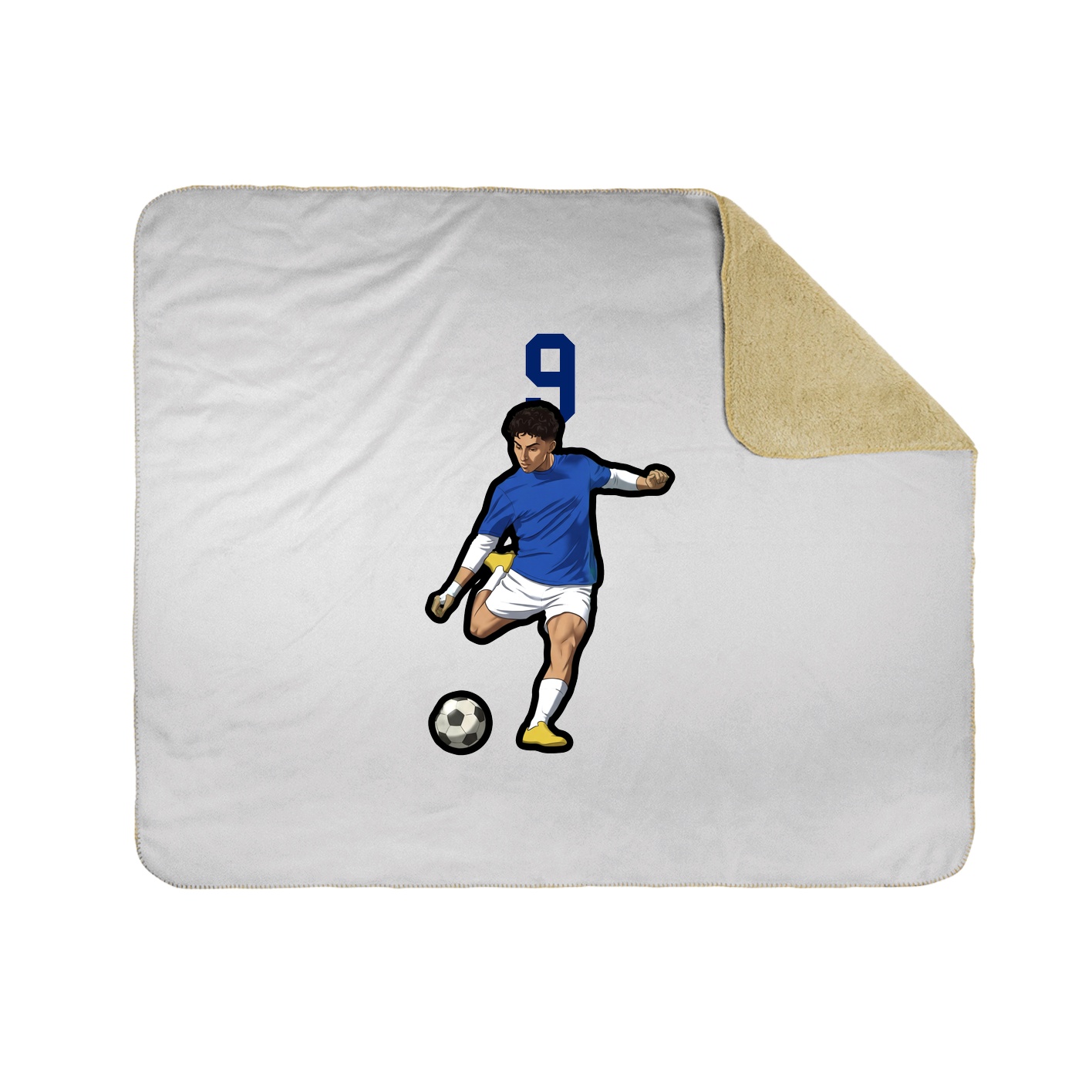 Throw Blanket — Number Top in White