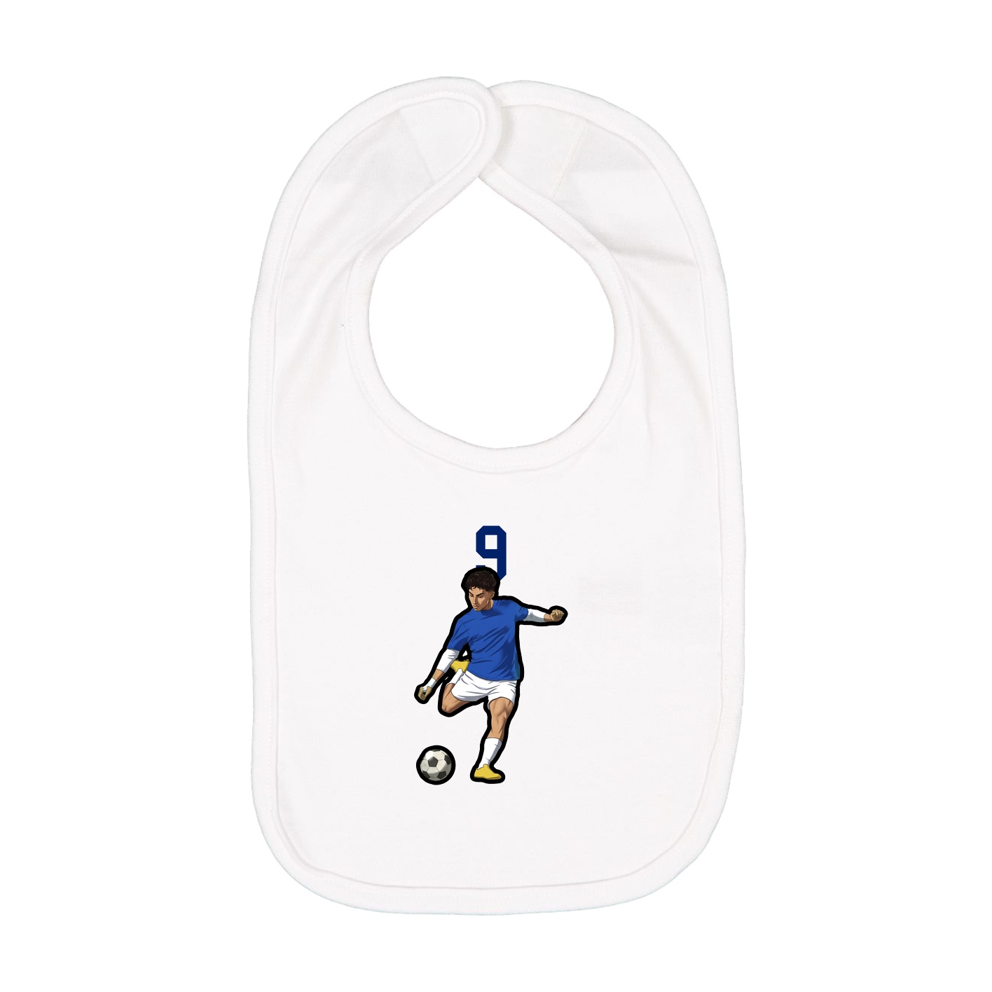 Infant Bib — Number Top in White