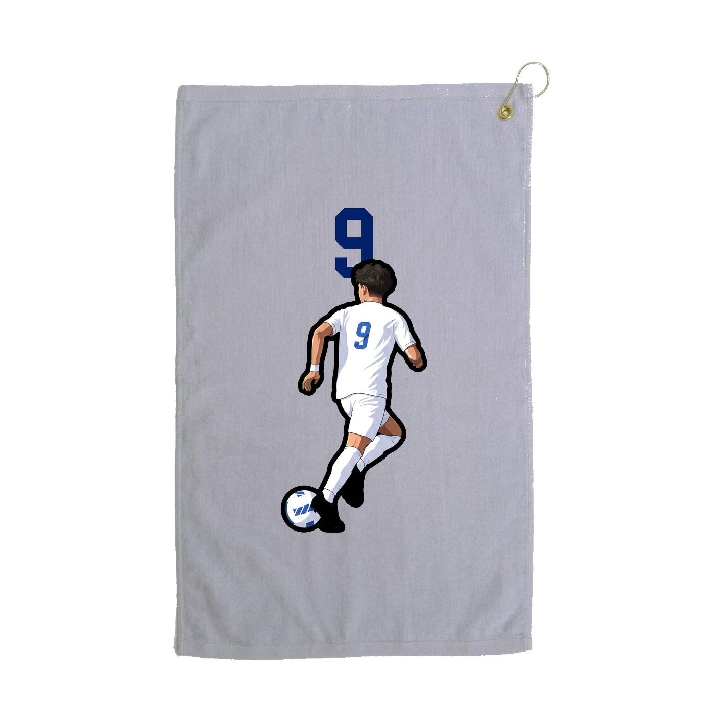 Golf Towel — Number Top in Grey