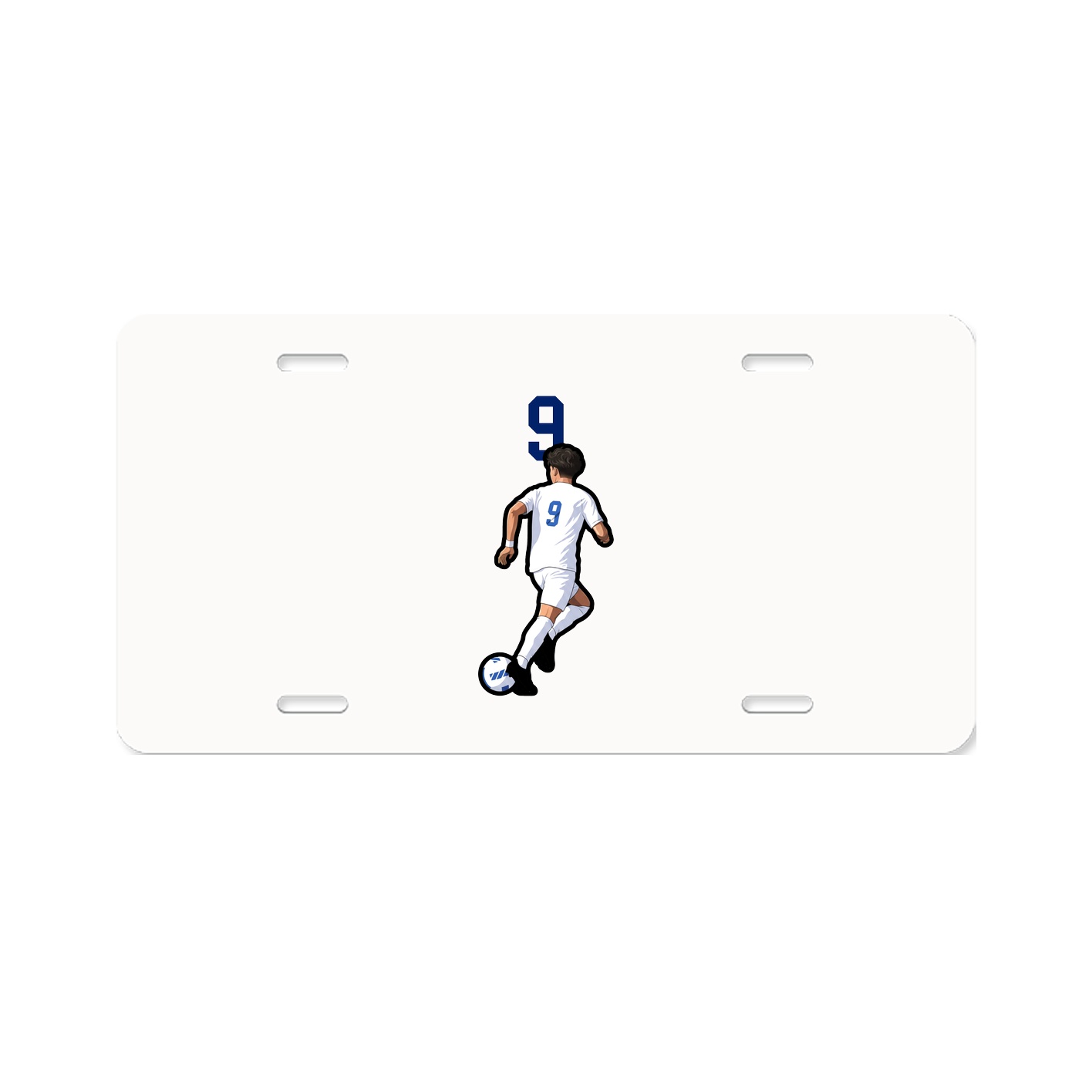 License Plate — Number Top in Classic