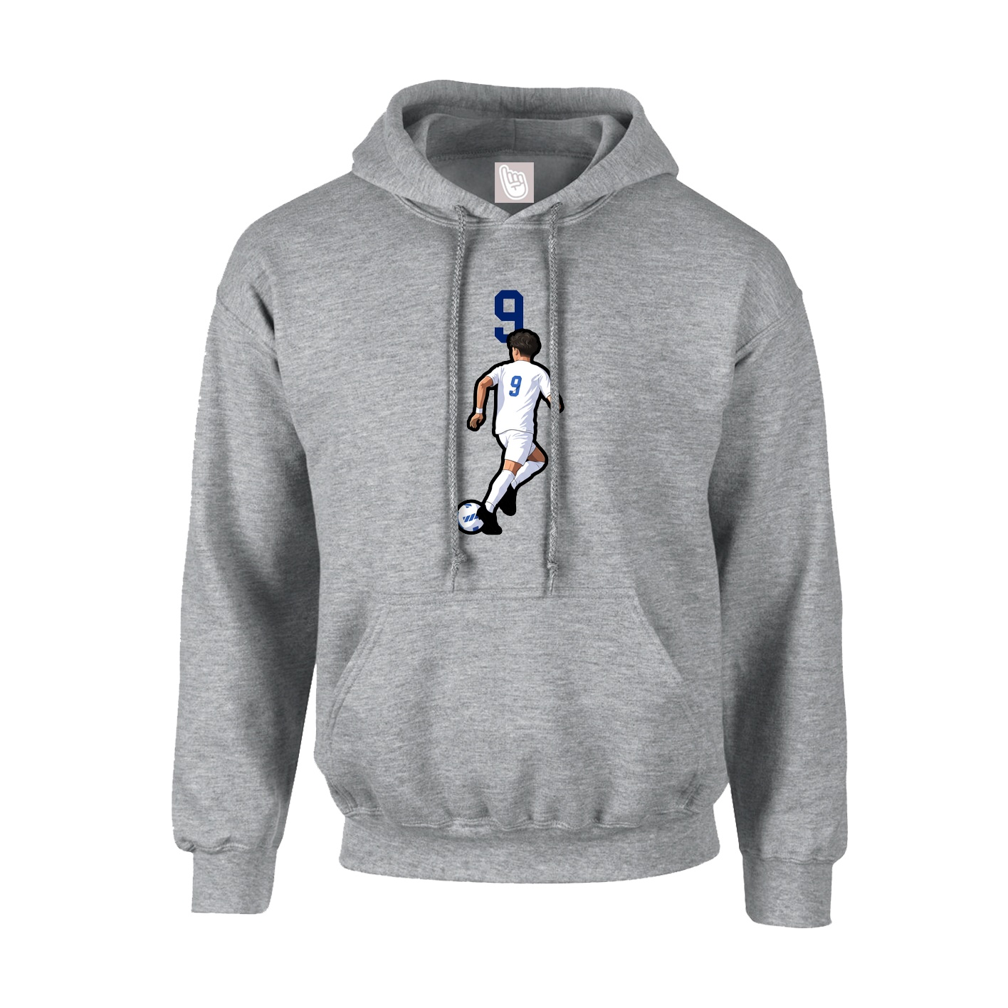 Hoodie — Number Top in Grey