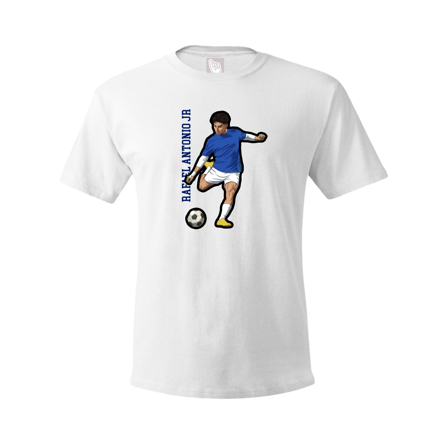 Tee — Name Vertical in White