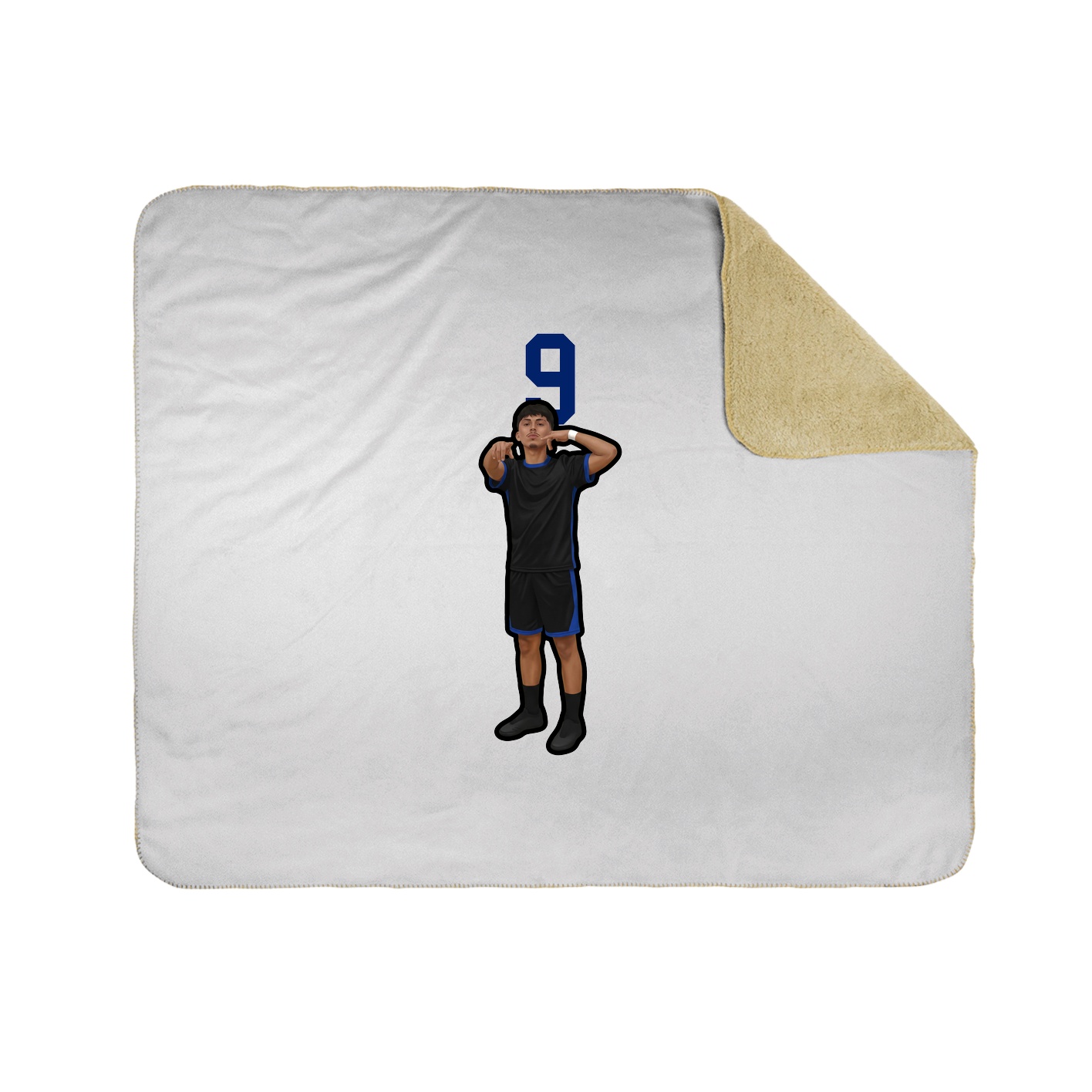 Throw Blanket — Number Top in White