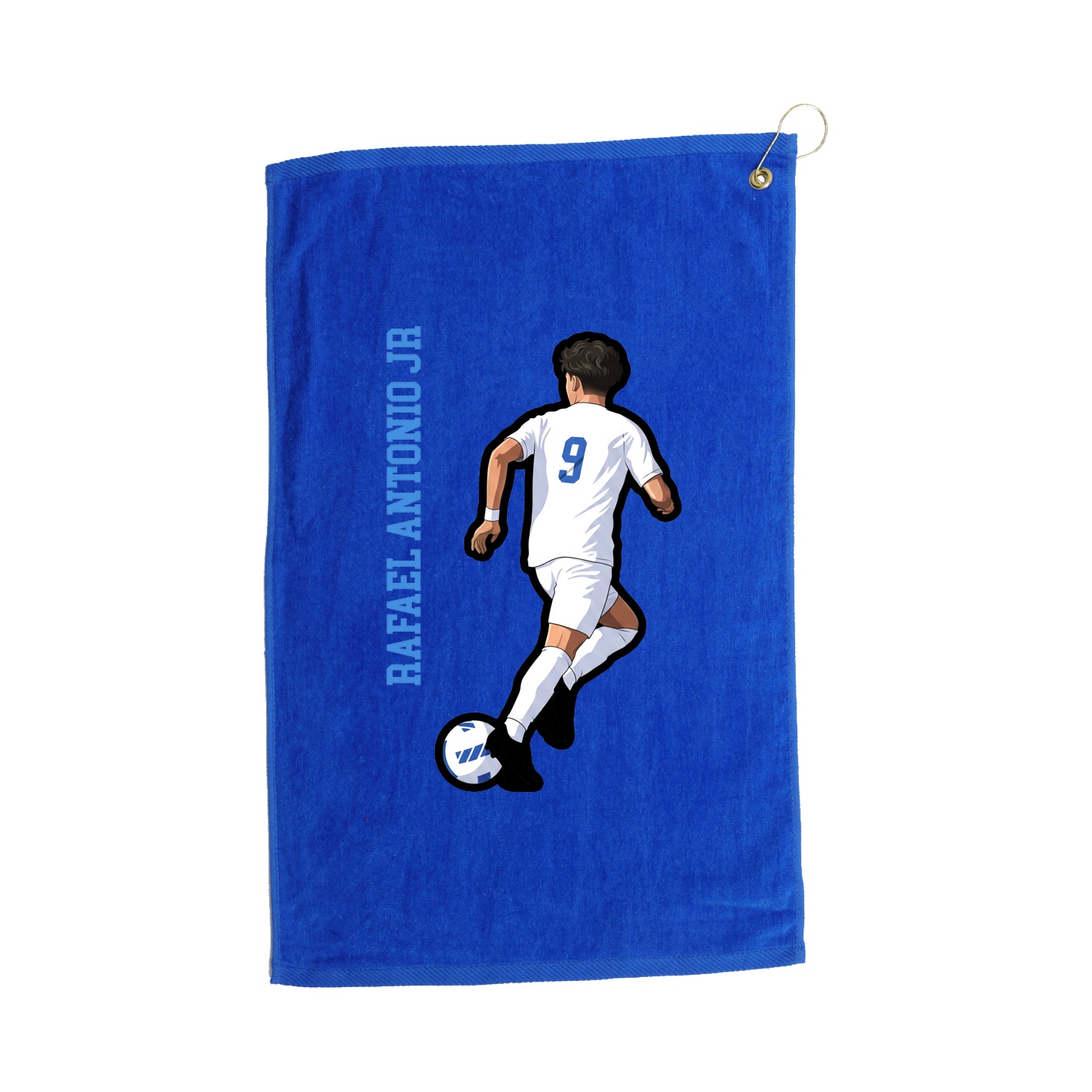 Golf Towel — Name Vertical in Royal