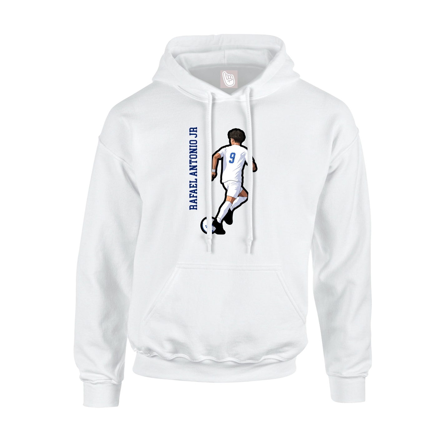 Hoodie — Name Vertical in White