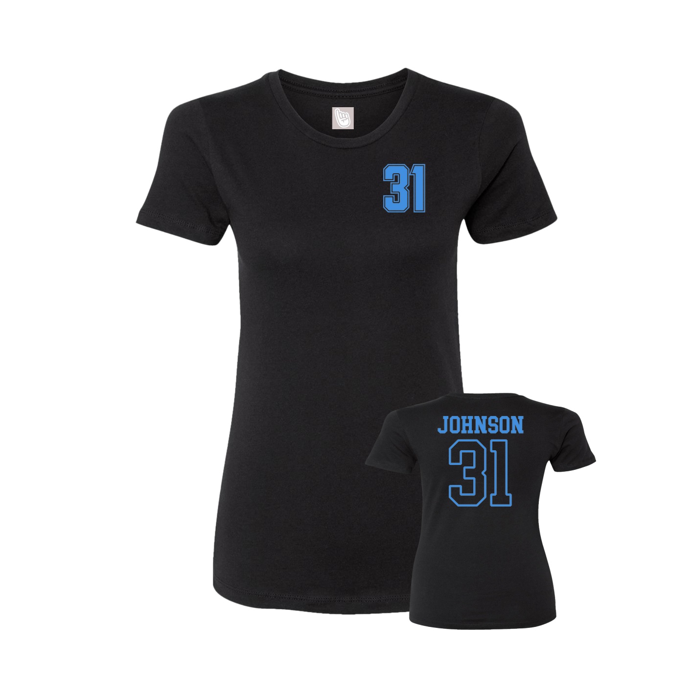 Womens Tee — Chest Back in Black