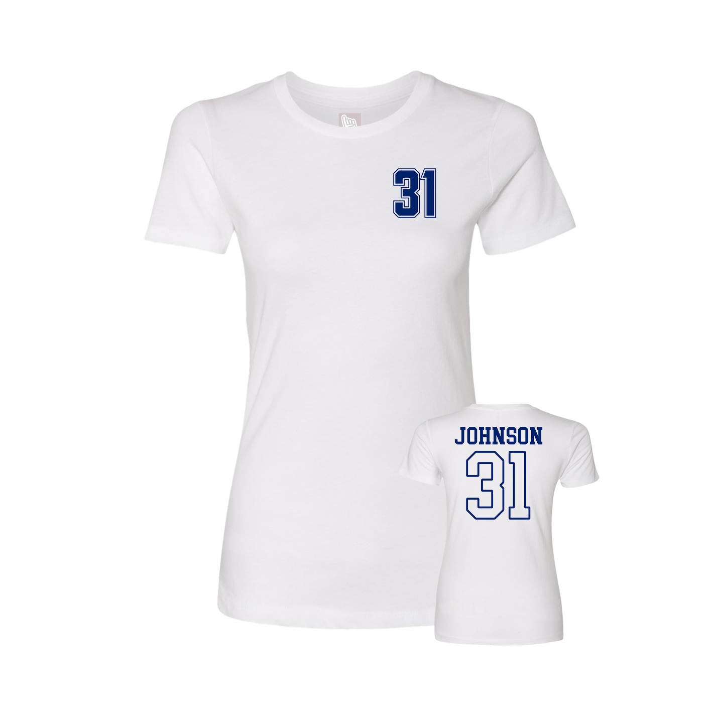 Womens Tee — Chest Back in White