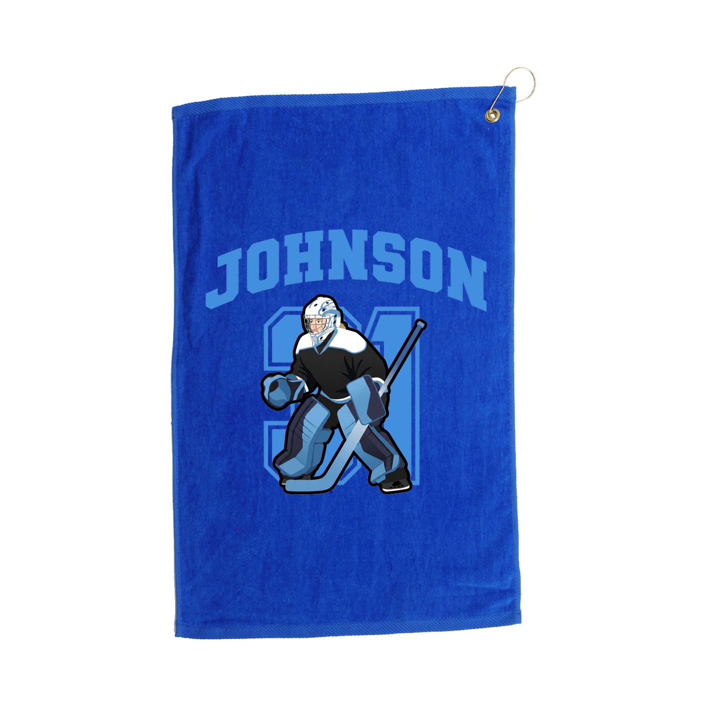 Golf Towel — Number in Royal