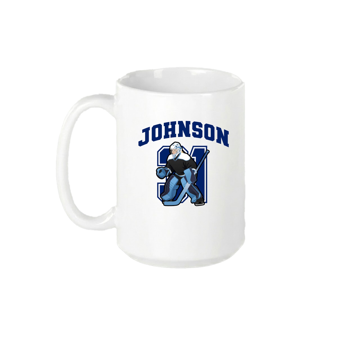 15oz Coffee Mug — Number in White