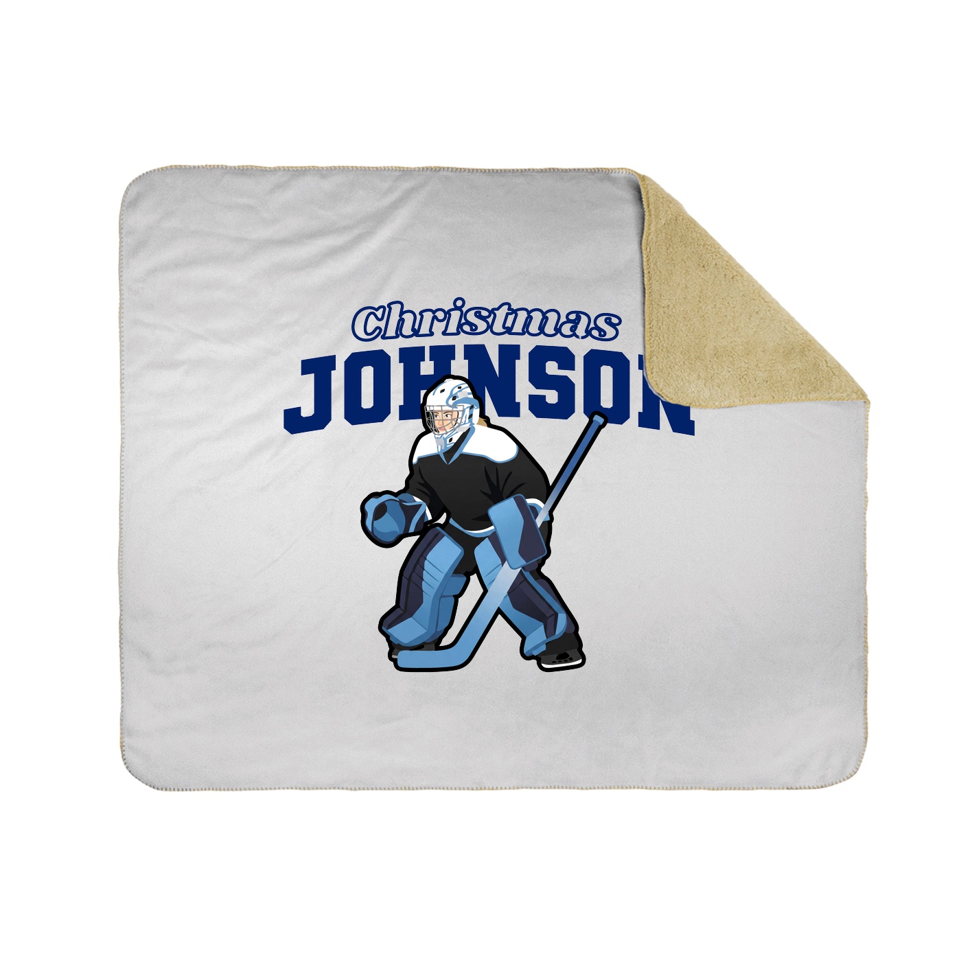 Throw Blanket — Name Arch in White