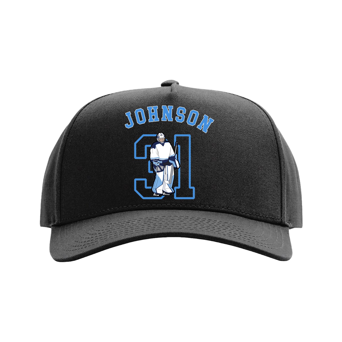 Full Fabric Five-Panel Champ Cap — Shirsey Arch in Black