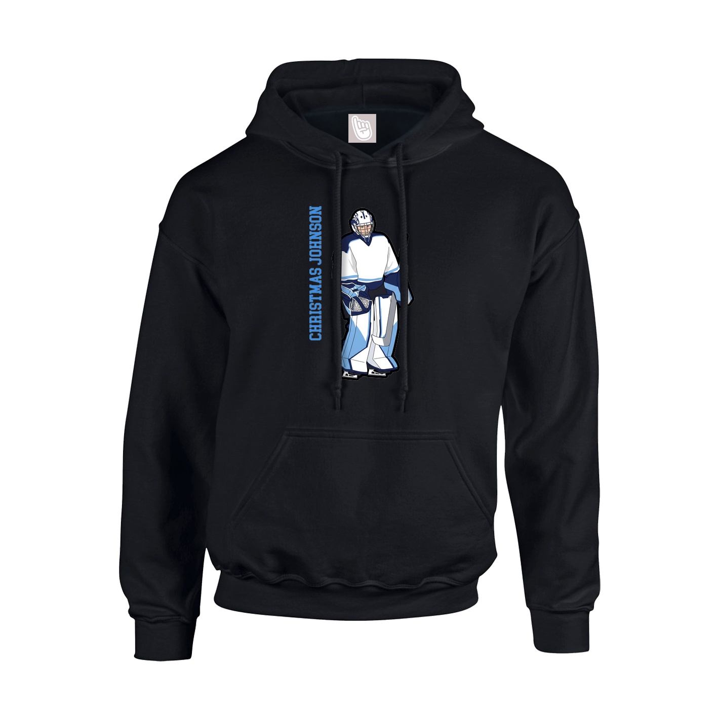 Youth Hoodie — Name Vertical in Black