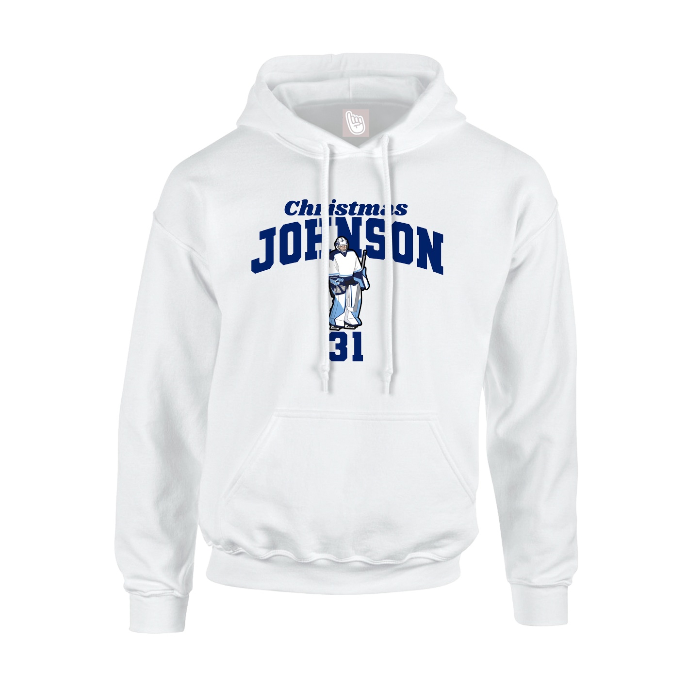 Youth Hoodie — Signature Arch in White