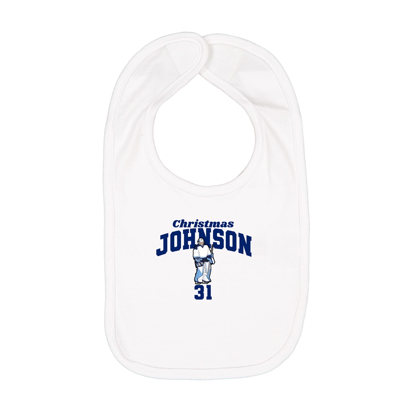 Infant Bib — Signature Arch in White