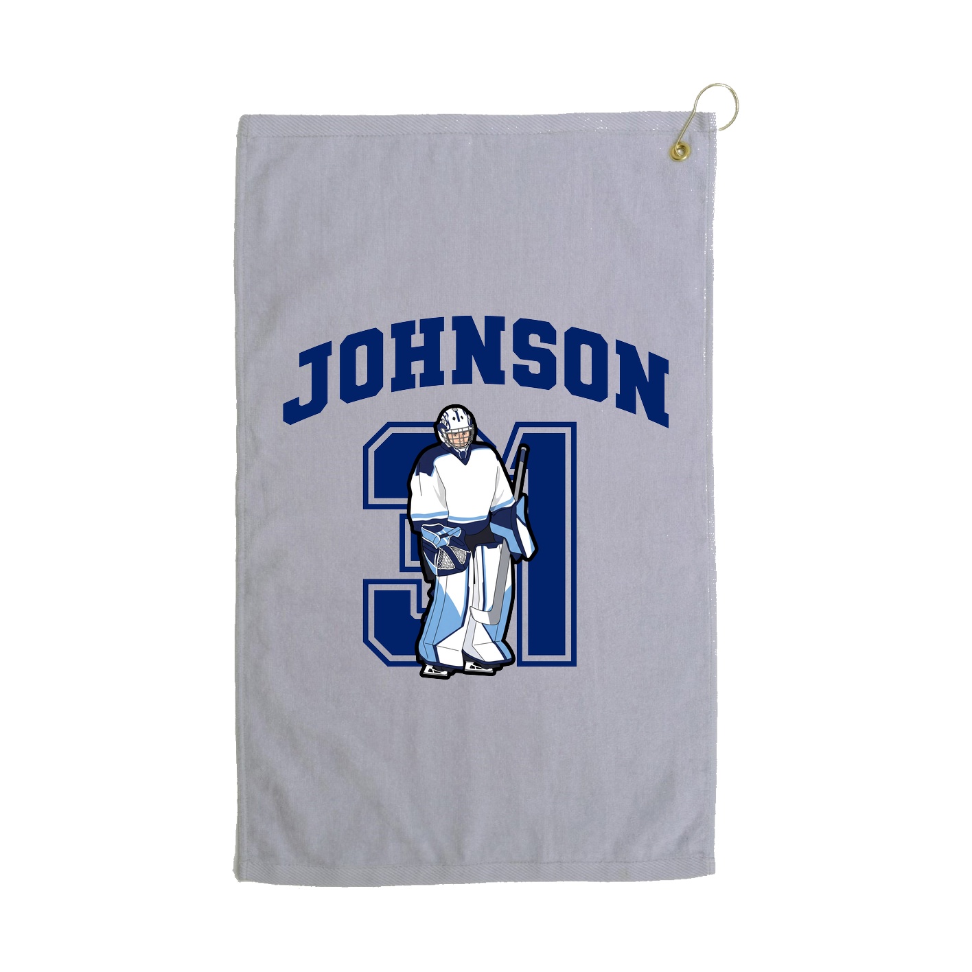 Golf Towel — Number in Grey