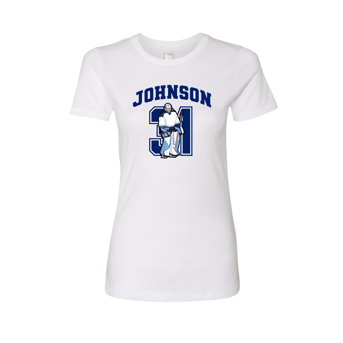 Womens Tee — Number in White