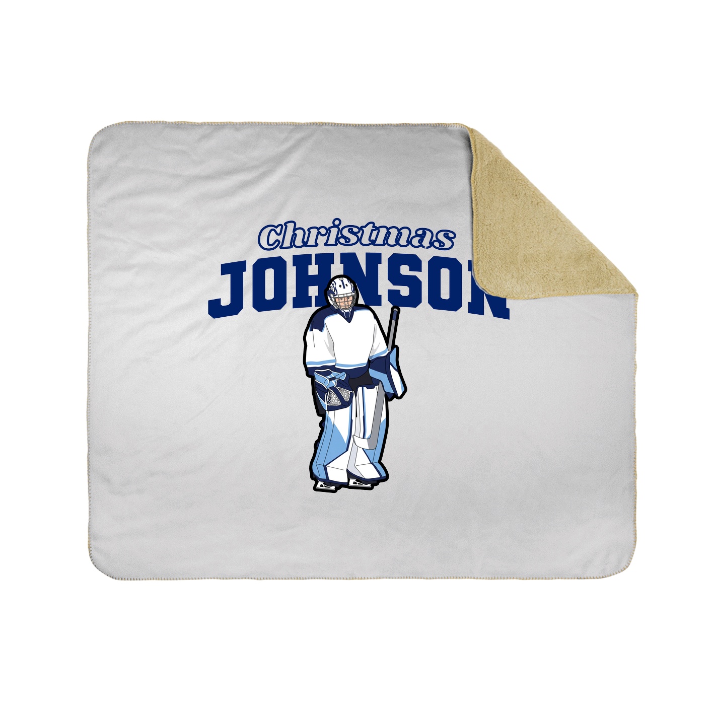 Throw Blanket — Name Arch in White