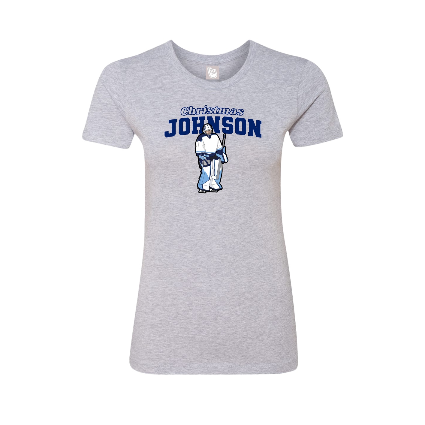 Womens Tee — Name Arch in Grey