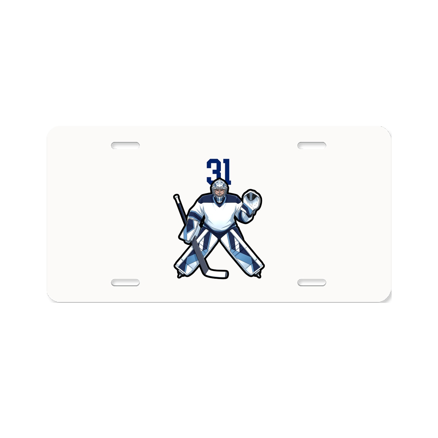 License Plate — Number Top in Classic