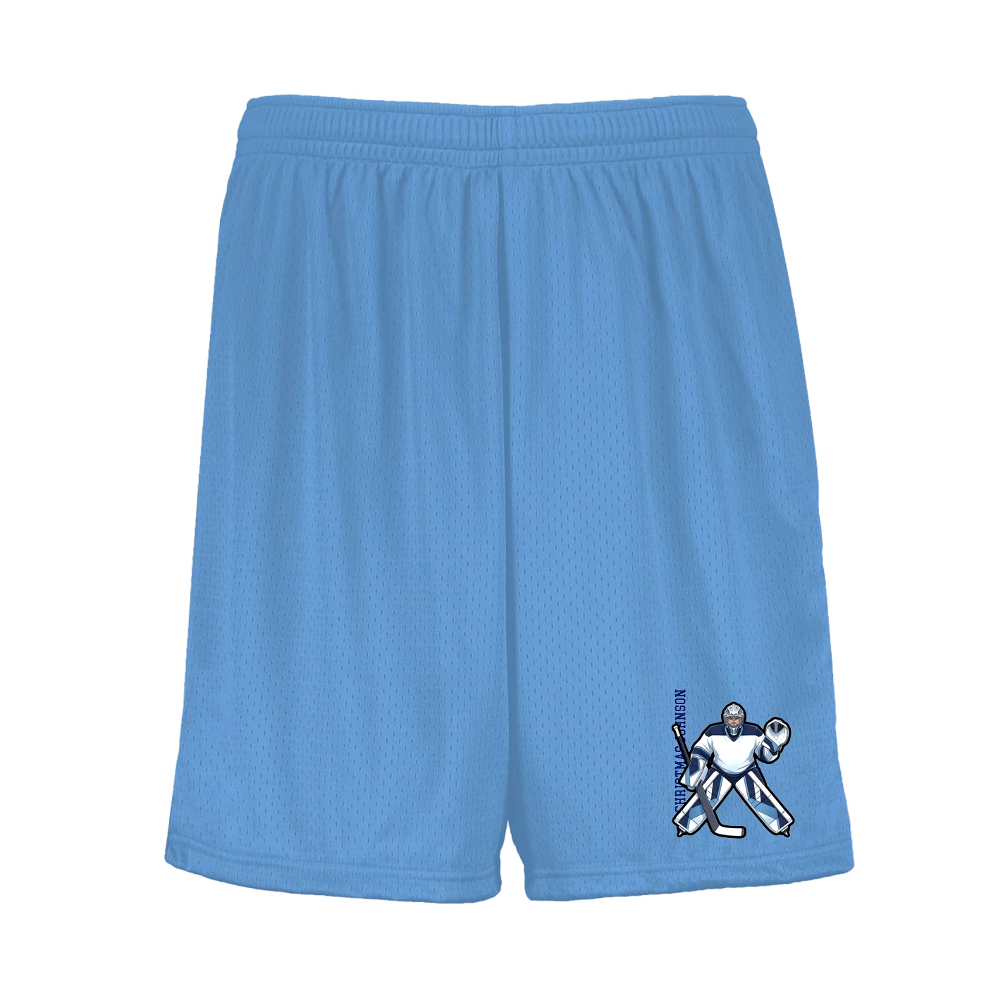 Shorts — Name Vertical in Light Blue
