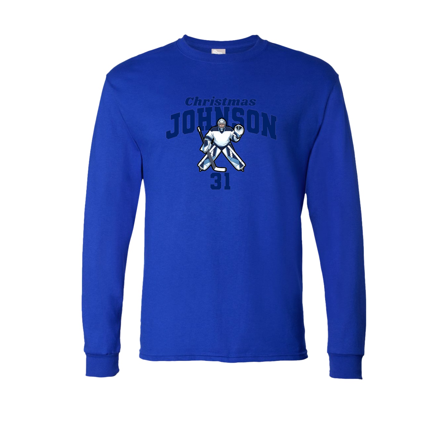 Long Sleeve Tee — Signature Arch in Royal