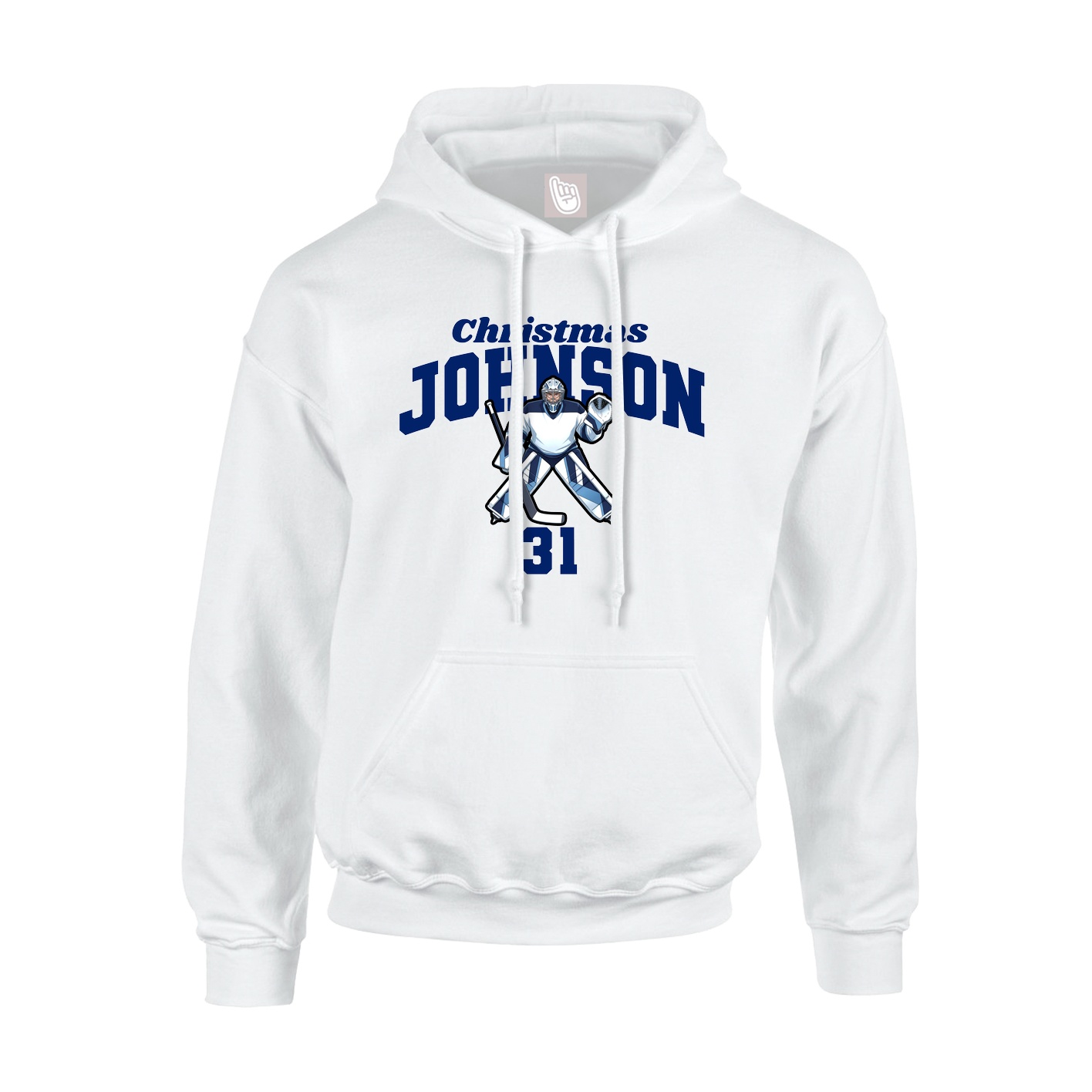 Youth Hoodie — Signature Arch in White