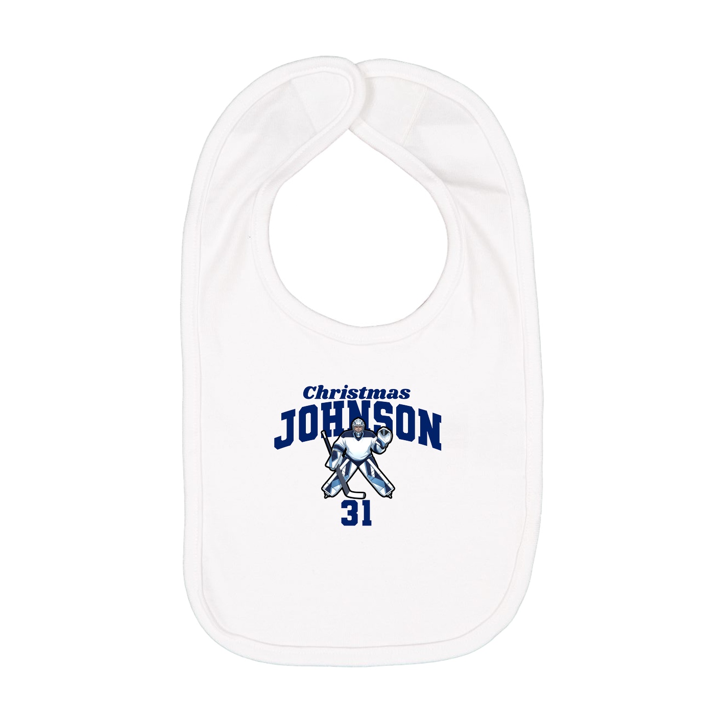 Infant Bib — Signature Arch in White