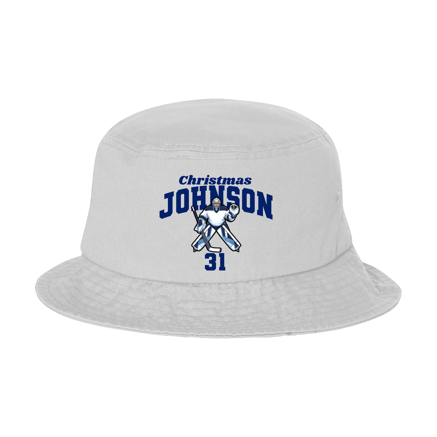 Bucket Cap — Signature Arch in White