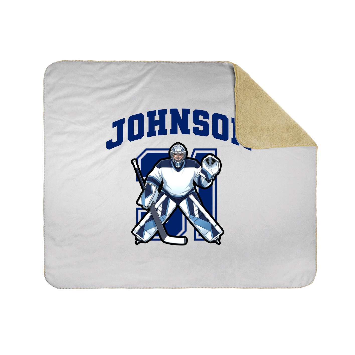 Throw Blanket — Number in White