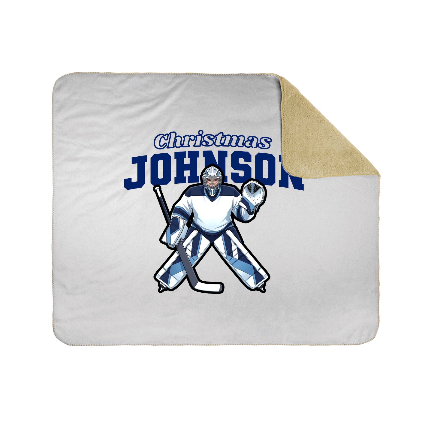 Throw Blanket — Name Arch in White