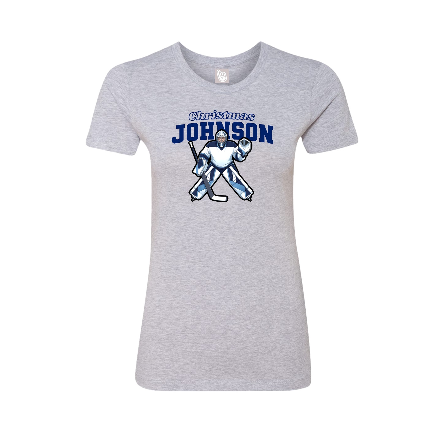 Womens Tee — Name Arch in Grey