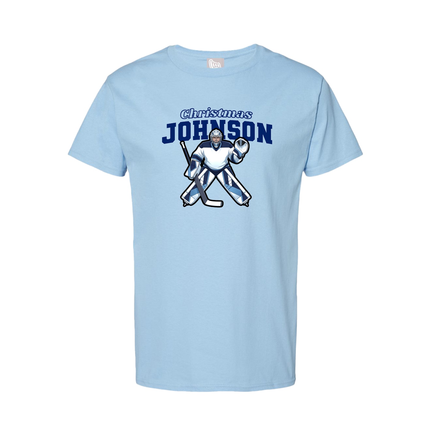 Youth Tee — Name Arch in Light Blue