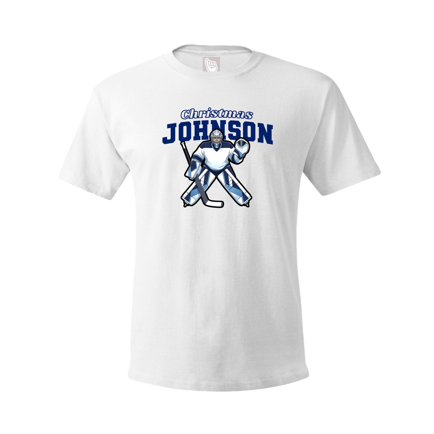 Youth Tee — Name Arch in White