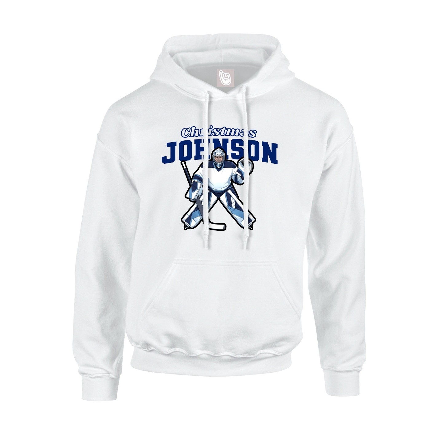 Hoodie — Name Arch in White